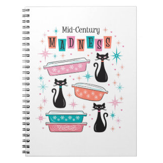 ミッドセンチュリーマッドネスPyrex Cats Atomic Notebook ノートブック