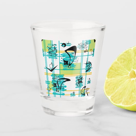 ミッドセンチュリーマドラス ショットグラス (正面)