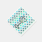 ミッドセンチュリーマルティニガラスデザイン スタンダードカクテルナプキン (角)