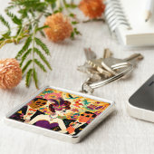 ミッドセンチュリーマルディグラスカクテルパーティー キーホルダー (側面)