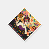 ミッドセンチュリーマルディグラスカクテルパーティー スタンダードカクテルナプキン (角)