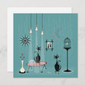 ミッドセンチュリーミスキャフ/ Cat Red-Handed II B 招待状 (正面/裏面)