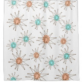 ミッドセンチュリーミッドエルンスターバストパターンシャワーカータイ シャワーカーテン (正面)