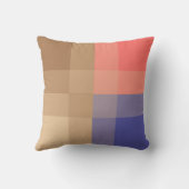 ミッドセンチュリーメガプレイド – ココアとサンゴ クッション (裏面)