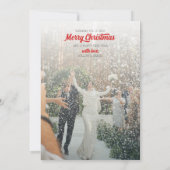 ミッドセンチュリーメリーとク結婚したリスマスカード 招待状 (裏面)