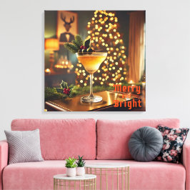 ミッドセンチュリーメリークリスマス&ブライトカクテル キャンバスプリント