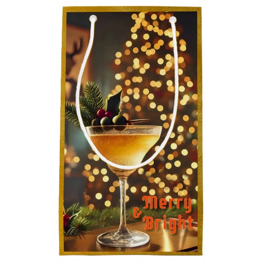 ミッドセンチュリーメリークリスマス&ブライトカクテル スモールペーパーバッグ (正面)