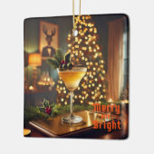 ミッドセンチュリーメリークリスマス&ブライトカクテル セラミックオーナメント (左)