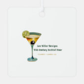 ミッドセンチュリーメリークリスマス&ブライトカクテル メタルオーナメント (裏面)