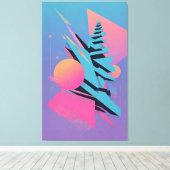 ミッドセンチュリーメンフィスデザイン – ケンゲージアート キャンバスプリント (インサイチュ (ウッドフロア))