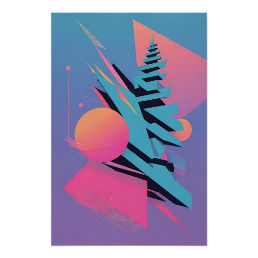 ミッドセンチュリーメンフィスデザイン – ケンゲージアート ポスター (正面)