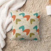 ミッドセンチュリーモダンおもしろいパターン（の模様が）ある番号2 クッション (ブランケット)