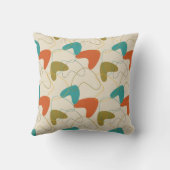 ミッドセンチュリーモダンおもしろいパターン（の模様が）ある番号2 クッション (裏面)