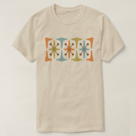 ミッドセンチュリーモダンなコズミックスターバーストデザインTシャツ Tシャツ