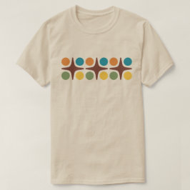 ミッドセンチュリーモダンなストarburstデザインTシャツ Tシャツ