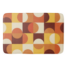ミッドセンチュリーモダンな半円模様（イエロー＆オレンジ）