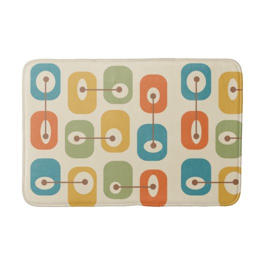 ミッドセンチュリーモダンのキューブ バスマット (正面)