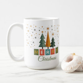 ミッドセンチュリーモダンのクリスマスカード コーヒーマグカップ