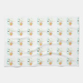 ミッドセンチュリーモダンのクリスマスツリー キッチンタオル (横)