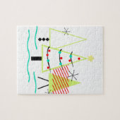 ミッドセンチュリーモダンのクリスマスツリー ジグソーパズル (横)