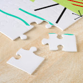 ミッドセンチュリーモダンのクリスマスツリー ジグソーパズル (側面)