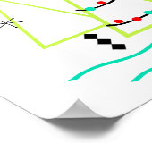 ミッドセンチュリーモダンのクリスマスツリー ポスター (角)