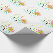 ミッドセンチュリーモダンのクリスマスツリー ラッピングペーパー (角)