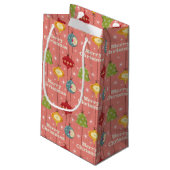 ミッドセンチュリーモダンのクリスマスバウブル スモールペーパーバッグ (裏面アングル)