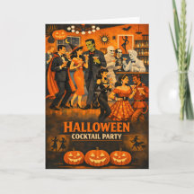 ミッドセンチュリーモダンのハロウィンマーティニパーティー