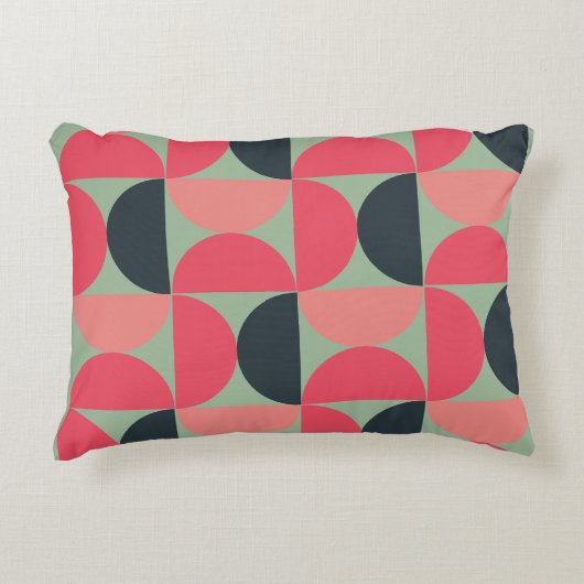 ミッドセンチュリーモダンの夏の夕日 アクセントクッション (正面)