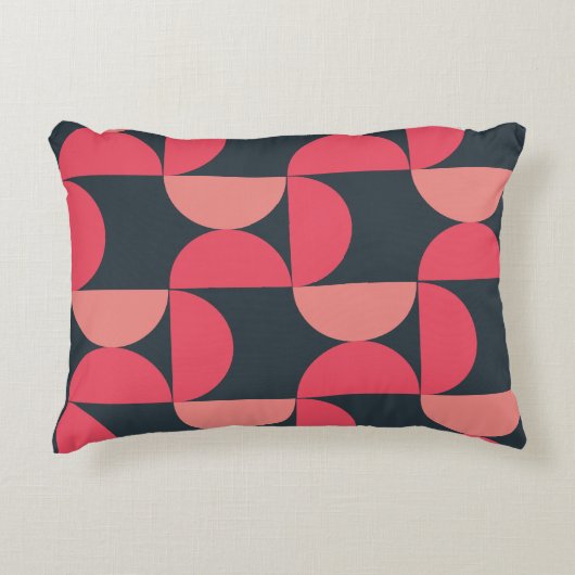 ミッドセンチュリーモダンの夏の夕日 アクセントクッション (正面)