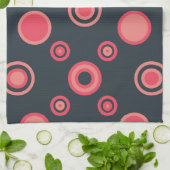 ミッドセンチュリーモダンの夏の夕日 キッチンタオル (折り畳み)