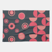 ミッドセンチュリーモダンの夏の夕日 キッチンタオル (横)