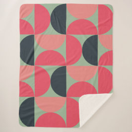 ミッドセンチュリーモダンの夏の夕日 シェルパブランケット