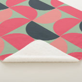 ミッドセンチュリーモダンの夏の夕日 シェルパブランケット (3/4)