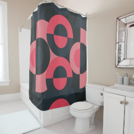 ミッドセンチュリーモダンの夏の夕日 シャワーカーテン