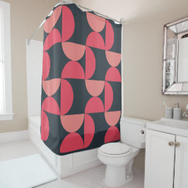 ミッドセンチュリーモダンの夏の夕日 シャワーカーテン