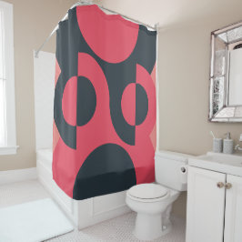 ミッドセンチュリーモダンの夏の夕日 シャワーカーテン