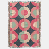 ミッドセンチュリーモダンの夏の夕日 スローブランケット (正面縦)