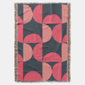 ミッドセンチュリーモダンの夏の夕日 スローブランケット (正面縦)