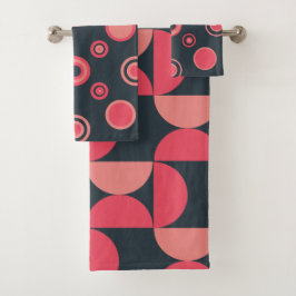 ミッドセンチュリーモダンの夏の夕日 バスタオルセット