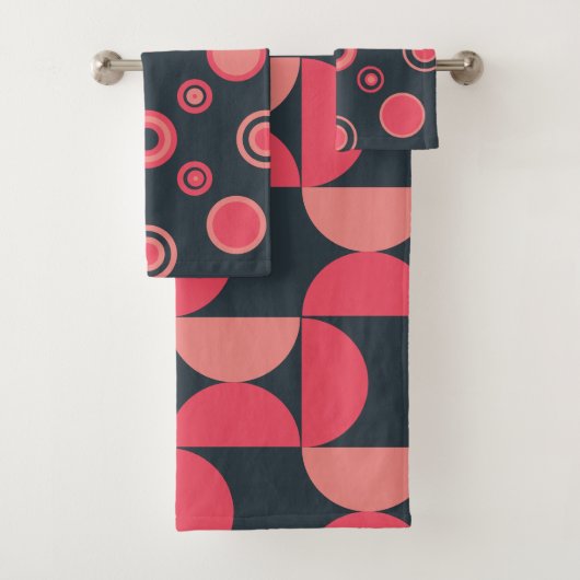 ミッドセンチュリーモダンの夏の夕日 バスタオルセット (インサイチュ)