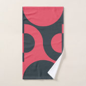 ミッドセンチュリーモダンの夏の夕日 バスタオルセット (ハンドタオル)