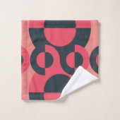 ミッドセンチュリーモダンの夏の夕日 バスタオルセット (ウォッシュタオル)