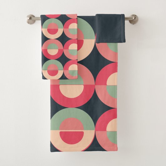 ミッドセンチュリーモダンの夏の夕日 バスタオルセット (インサイチュ)