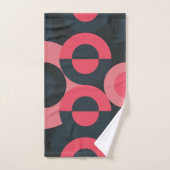 ミッドセンチュリーモダンの夏の夕日 バスタオルセット (ハンドタオル)