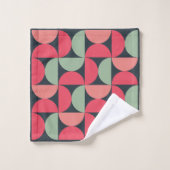 ミッドセンチュリーモダンの夏の夕日 バスタオルセット (ウォッシュタオル)