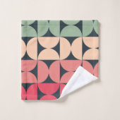 ミッドセンチュリーモダンの夏の夕日 バスタオルセット (ウォッシュタオル)