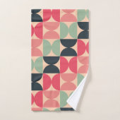 ミッドセンチュリーモダンの夏の夕日 バスタオルセット (ハンドタオル)