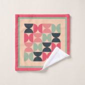 ミッドセンチュリーモダンの夏の夕日 バスタオルセット (ウォッシュタオル)